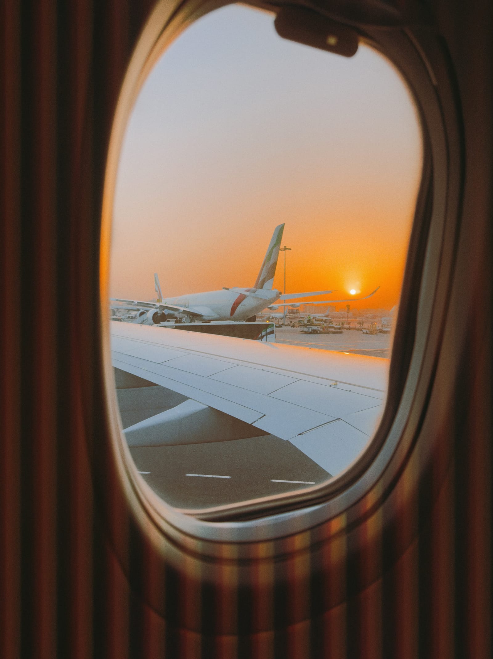 sunrising photo taken from the plane