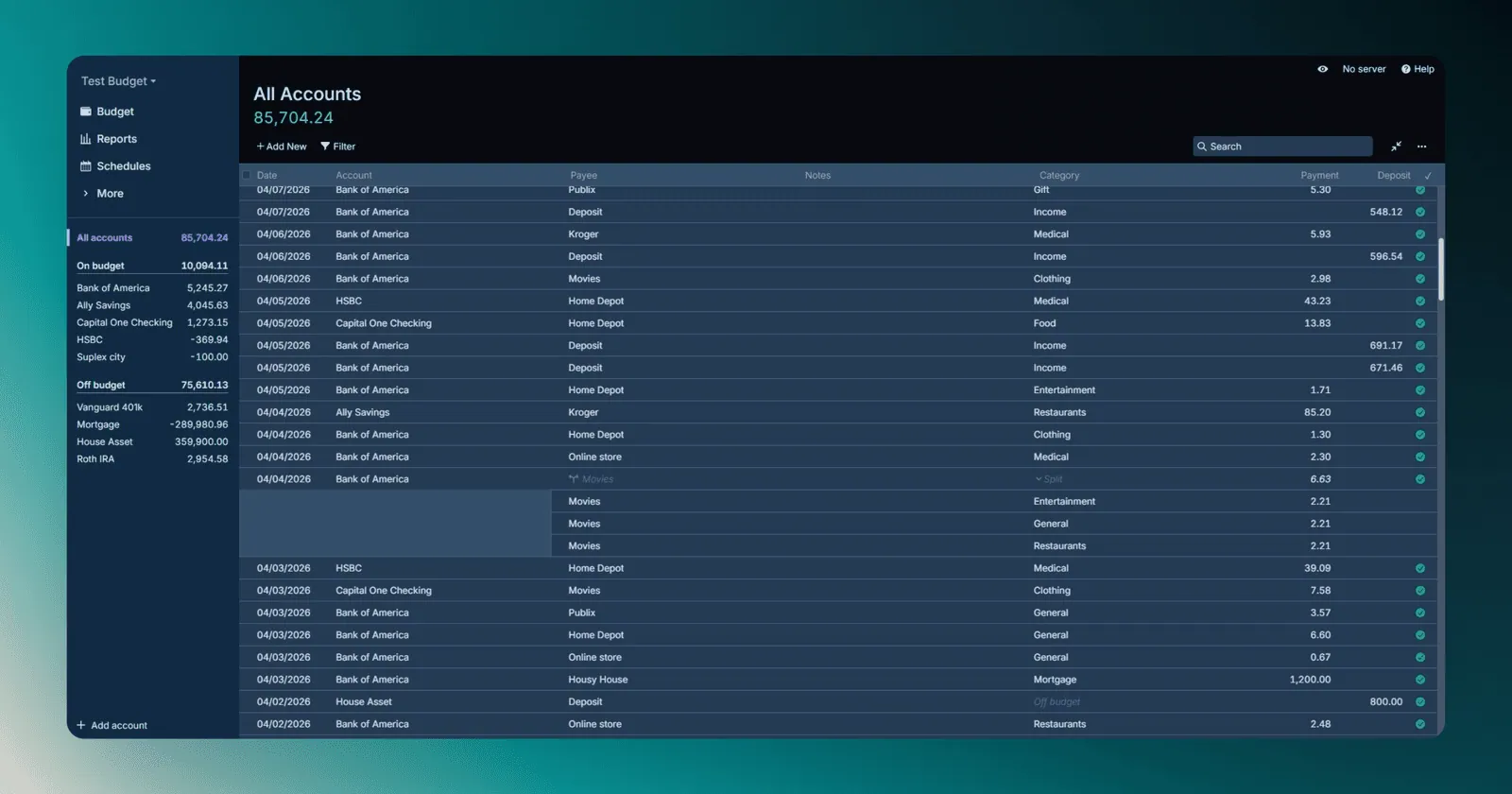 actualbudget interface