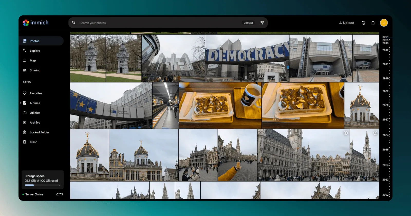 immich photo gallery