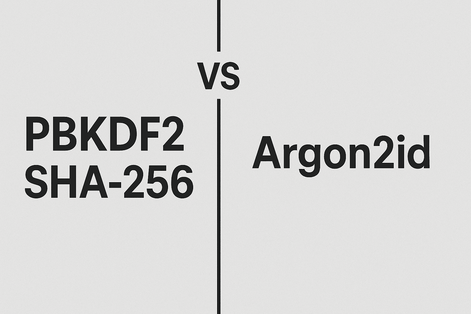 PBKDF2 SHA-256 vs Argon2id