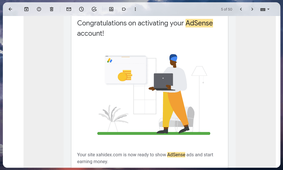Google Adsense Approved