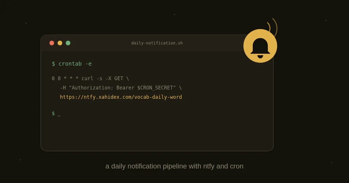Cron-Based Notification Pipeline with ntfy