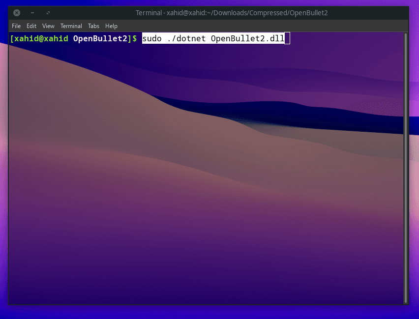 running openbullet