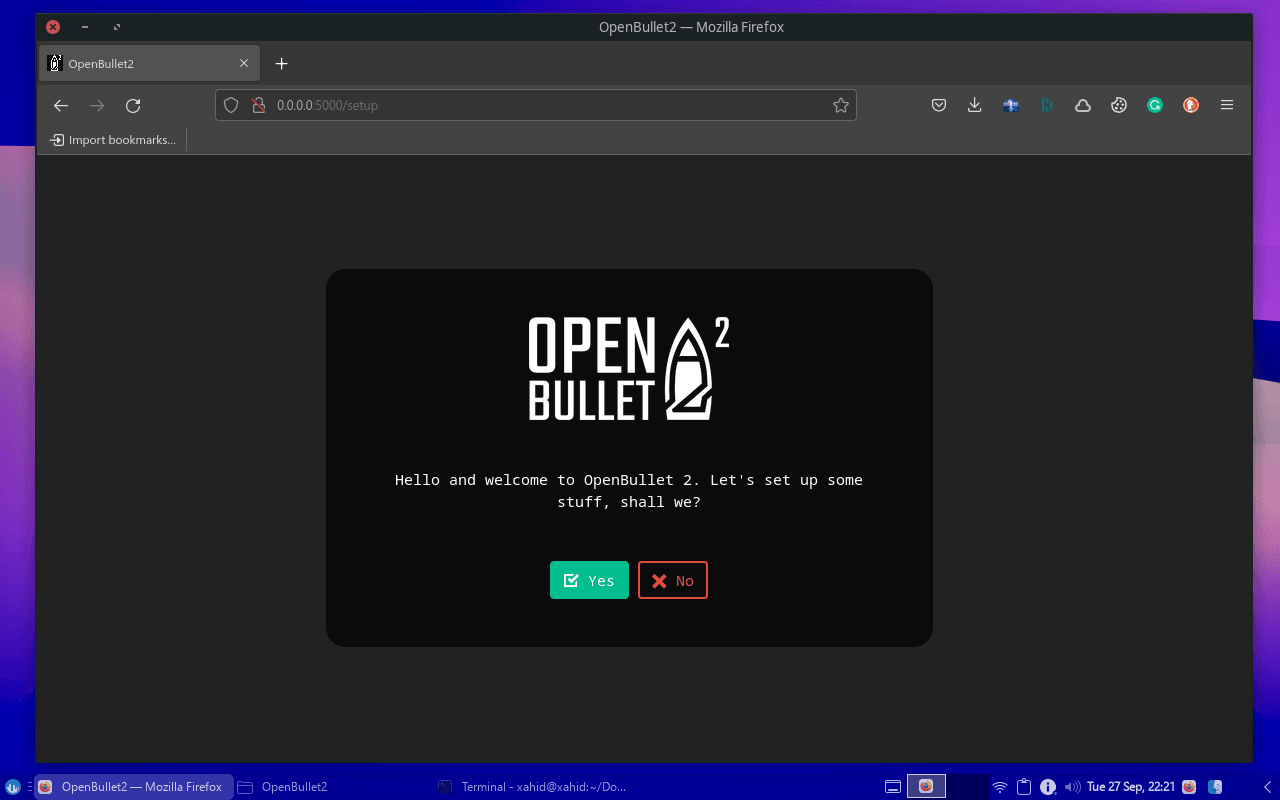 Openbullet on Linux Step three