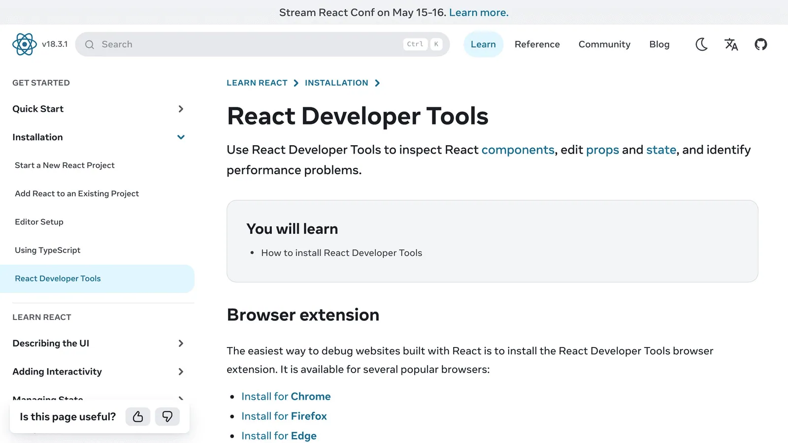 React DevTools