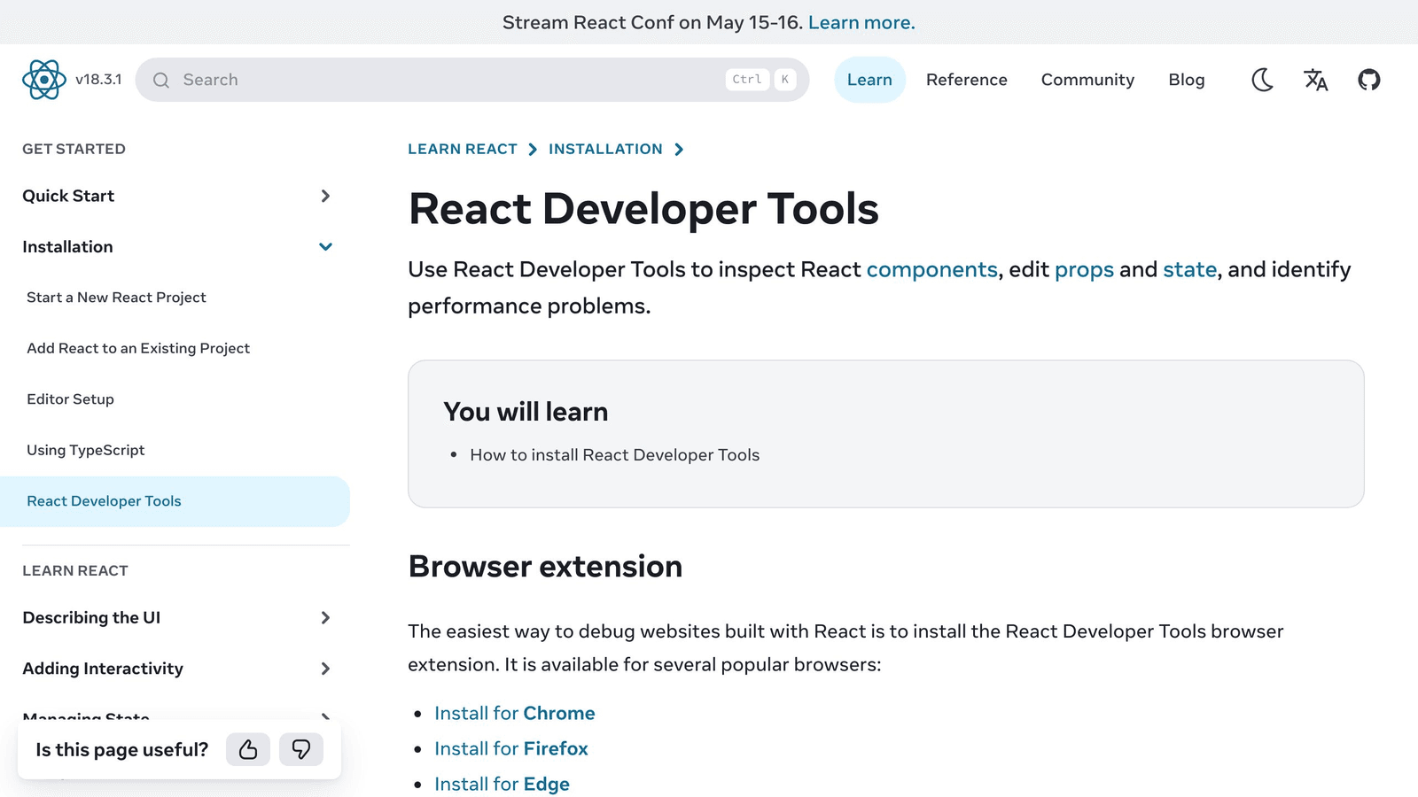 React DevTools