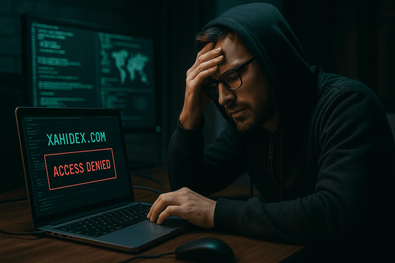 a picture of someone failed to hack xahidex.com