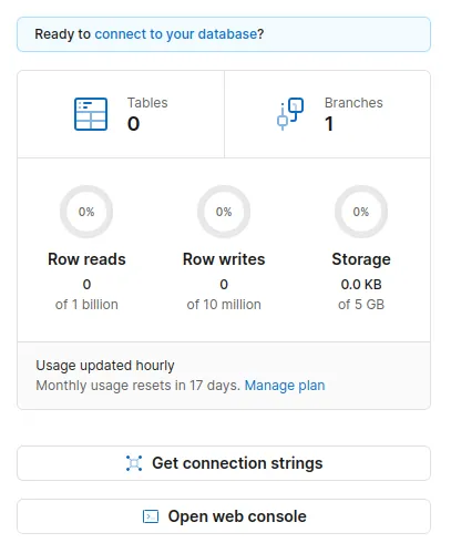 getting database url from planetscale