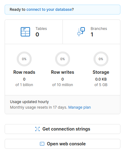 getting database url from planetscale